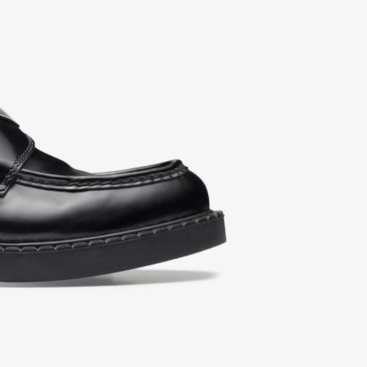 brushed leather loafers